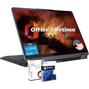 Lenovo Flex 5i 14" 2-in-1 Touchscreen Laptop, 10-Core Intel i5-1235U (Up to 4.4GHz), Windows 11 Pro, w/Office Lifetime(8GB RAM | 512GB SSD)