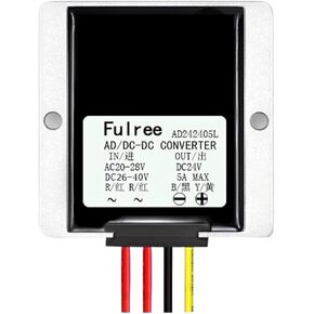 24VAC to 24VDC 5A 6A Power Converter 24 AC to 24 Volt DC Voltage Regulator 24V Monitor Camera Supply(24Vac to 24Vdc 5A)