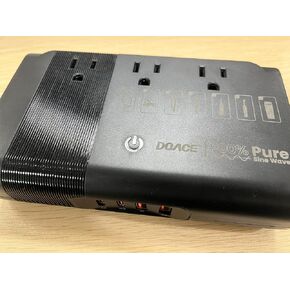 DOACE 500W Universal Travel Adapter 220V to 110V Voltage Converter, Pure Sine Wave European Travel Plug Adapter Converter, Transformer for US to Most Europe，UK/AU/EU/IT with 3 US Outlets & 4 USB