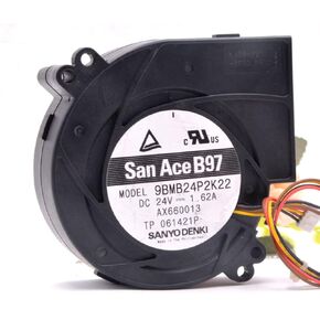 9BMB24P2K22 97x97x33mm 24V 1.62A 38.88W 6850RPM 4-Wire Cooling Fan
