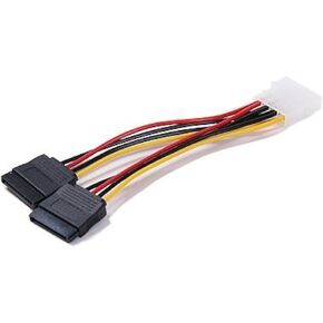 6" Serial ATA Power Y-Cable (4-pin - 15-pin) For Dual Serial ATA (SATA) Devices