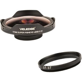 Yeory Fisheye Lens Adapter 37mm 0.3X HD Ultra Wide Angle Adapter Ring Camera Accessories, Fisheye Lens Adapter