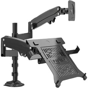 H180 + FP-2 Gas Spring Double arm for 22" - 32" Monitor Stand + 10" - 17" Laptop Stand Gas Pressure Stand Load Capacity 2-12 kg
