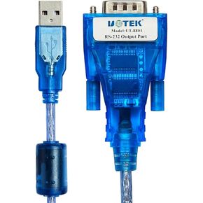 UT-8801 USB to RS232 Interface Converter 9-pins Adapter FT232 Chipset Cable Win7 Win10 Linux(Screw Type,3 Meters)