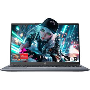 2025 كمبيوتر الكمبيوتر المحمول مع AMD RYZEN7 5825U (BEAT I7-1180G7) ، 16GB DDR4 RAM 512GB NVME SSD ، 15.6 "Display HD IPS كاملة ، مكبرات صوت AMD Radeon ، بطارية 4800mAh