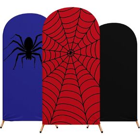 3 PCS Spider Web shown Arch Backdrop Cover Arch Arch Covers SPANDEX Backdrop Stand 4ft ، 5ft ، 6ft for Wedding Birthday حفلات الحفل التصوير الفوتوغرافي