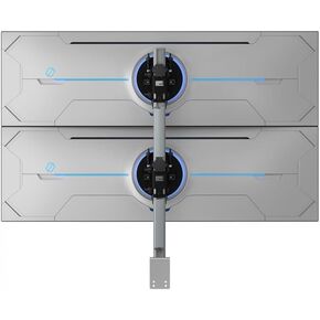 Atdec AWMS-2-BT75-H-S Heavy Duty Dual Vertical Monitor Mount with HD F-clamp