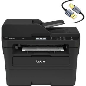 Brother MFC-L2750DWB All-in-One Wireless Monochrome Laser Printer for Office - 4-in-1 Print Copy Scan Fax - 2.7" Touchscreen LCD, Auto Duplex Printing, 36 ppm, 50-Sheet ADF, Tillsiy Printer Cable