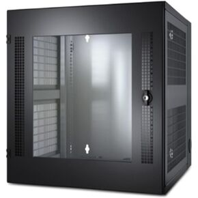 APC NetShelter WX 13U Wallmount Rack Enclosure, AR100, Vertical Mounting, Glass Front Door