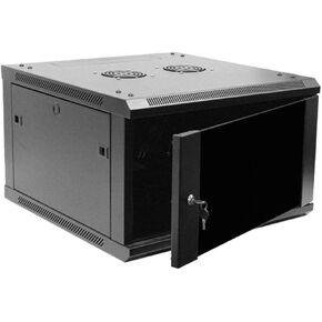 4U Steel Wall Mount Cabinet,19" Wide Server Equipment Rack, Built in Shelf & Cooling Fan 20" Depth for equipment (4U)