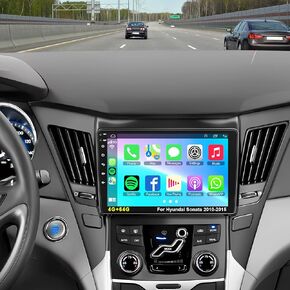 Android 13 Car Stereo for Hyundai Sonata 2010-2015 4G RAM+64G ROM, 9 Inch IPS Touch Screen Car Radio with Wireless Carplay/Android Auto,GPS, WiFi, Bluetooth5.2, Support OBD2/DVR/DSP