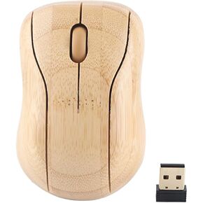 Keyboard, Mouse, Computer Devices, 2.4GHz Connection Plug and Play Bamboo Wood Computer Control Devices for Office (Mouse and Keyboard Combo)
