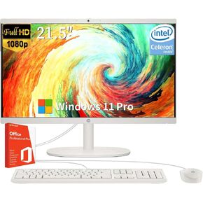 HP All-in-One Desktop Computer, 21.5" FHD Anti-Glare Display, Intel Celeron J4025 Processor, 32 GB RAM, 2 TB SSD, Webcam, Wi-Fi 6, Bluetooth, HDMI, Office Pro Lifetime & Windows 11 Pro, w/Accessories
