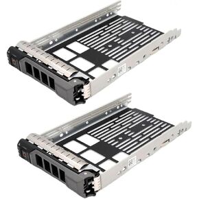 2-PCS القرص الصلب درج صينية Caddy KG1CH 0KG1CH HDD CADDY 3.5 قوس محرك أقراص صلبة SSD متوافق مع Dell PowerEdge R430 R530 R630 R730 T430 T630 T440 R420 R520 R620 R720 T620 R510 R510 T410 T610