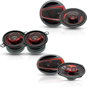 MB Quart XK2-116, XK2-169, and XK2-108 Speaker Bundle: 6.5-Inch 240 Watt, 6x9-Inch 300 Watt & 3.5-Inch 140 Watt 2-Way Coaxial Speaker Systems for Premium Car Audio