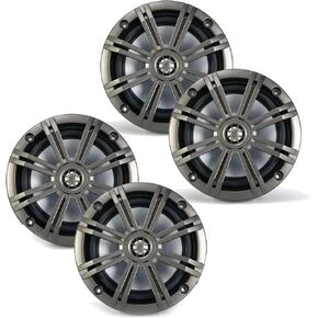 KICKER 6.5 Inch KM-Series Marine Speakers 41KM654CW Bundle