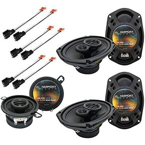 Ammonony Audio HA-R69 متوافق مع Chrysler Sebring Convertible 1996-2000 سلسلة الإيقاع 6x9 البديل 450W مكبرات صوت ، HA-R35 3.5 "البديل 90W و HA-726512 استبدال مكبر الصوت تسخير