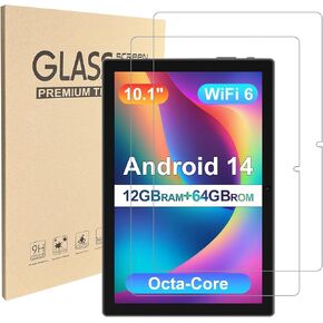 2 Pack Screen Protector for ATMPC T10 Tablet 10.1 inch Android Tablet, HD Clear Tempered Glass Film Guard 9H hardness surface HD transparency Scratch-resistant; Shock-resistant; Oil-resistant