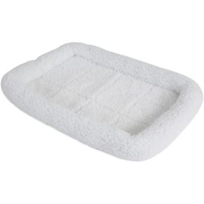Precision Pet SnooZZy Sheepskin Bolster Crate Mat, for 30-32' Crates white