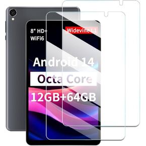 Screen Protector for Topsand M8 Android 14 Tablet 8 inch Tablets, 2024 Octa-Core Processor,Anti-Scratch 9H Hardness Touch Sensitive 2.5D Rounded Edges Bubble Free Easy to Install,2 Pack.