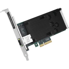 SIIG Single 10G Gigabit Ethernet PCIe Network Card, PCIe 3.0 x4 to RJ-45, Intel X550-T2 Chipset, Extra Large Heat Sink, Dual-Profile Brackets (LB-GE0211-S1)