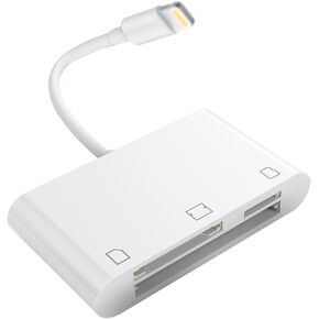 JMT Lighting-Compatible Port Adapter 3.5 Audio Port SD/TF Extender for Phone Computer Camera (Type D)