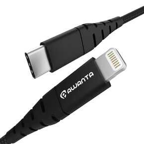 USB C to Lightning Cable Nylon Braided (6ft) Apple MFi Certified Compatible with iPhone 12 SE/11/11 Pro Max/X/XS/XS Max/XR/iPad Pro, AirPods Pro, Power Delivery Fast Charge
