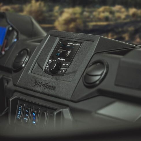 Rockford Fosgate RNGR18-STG6 Audio Kit: PMX-3 Receiver, 1500-Watt Amp, M2 Series Color Optix Multicolor LED Lighted Front & Rear Speakers Plus Subwoofer for Select Polaris Ranger Models (2018-2022) in Saudi Arabia