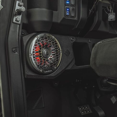Rockford Fosgate RNGR18-STG6 Audio Kit: PMX-3 Receiver, 1500-Watt Amp, M2 Series Color Optix Multicolor LED Lighted Front & Rear Speakers Plus Subwoofer for Select Polaris Ranger Models (2018-2022) in Saudi Arabia