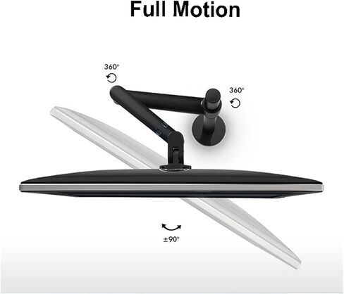 OL-1S PRO Dual Use Alunimum 12-17 Inch Laptop Holder Gas Spring Arm +VESA Monitor Mount Head 75/100 Mm Load 8kgs(Silver) in Saudi Arabia