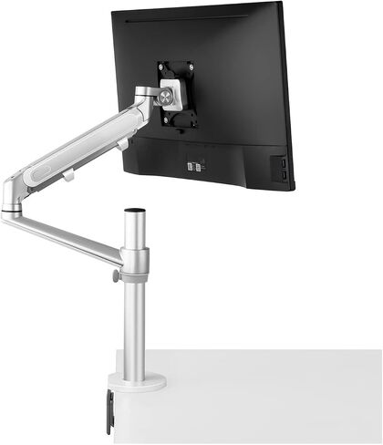 OL-1S PRO Dual Use Alunimum 12-17 Inch Laptop Holder Gas Spring Arm +VESA Monitor Mount Head 75/100 Mm Load 8kgs(Silver) in Saudi Arabia
