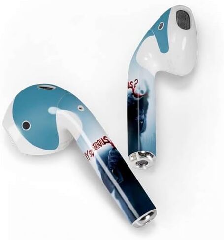 Skinit Skinit Audio Audio Skin متوافق مع Apple Airpods 2 - رخصت رسميًا الفارس المظلم لماذا التصميم الجاد جدًا in Saudi Arabia