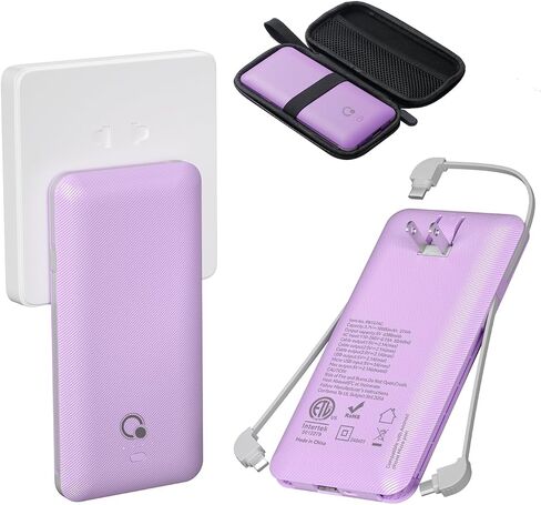 Q 10000mAh Power Bank ، شاحن محمول نحيف ، 4 إخراج حزمة بطارية خارجية مع CALPENT CLOP PLUT MICRO MICRO in Kuwait