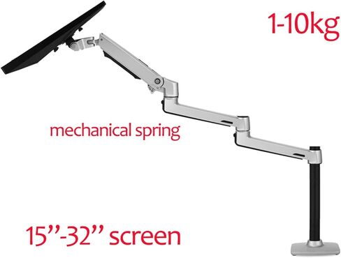 8013 شاشة LCD سطح المكتب حركة كاملة ثلاثة 15 ""-32 "17" -38 "مراقبة ميكانيكي الذراع الذراع الربيع شاشة 1-10 كجم 3-11 كجم (8013ii 17 سم الفضة) in Kuwait