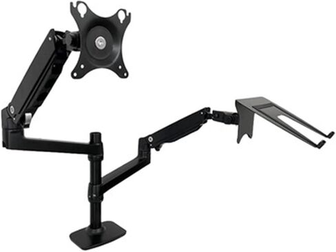 DL-9012LP Clamp Stand Mechanical Spring Table Arm 17-38" LCD Monitor Bracket+17" Notebook Laptop Desktop Holder 3-11kg(450mm Pole Black) in Kuwait