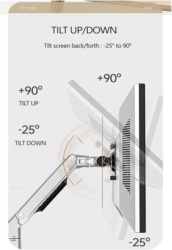 DL-9012LP Clamp Stand Mechanical Spring Table Arm 17-38" LCD Monitor Bracket+17" Notebook Laptop Desktop Holder 3-11kg(450mm Pole Black) in Kuwait