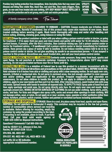 OFF! Deep Woods Insect Repellent Aerosol, Bug Spray with Long Lasting Protection from Mosquitoes, 9 oz in Saudi Arabia