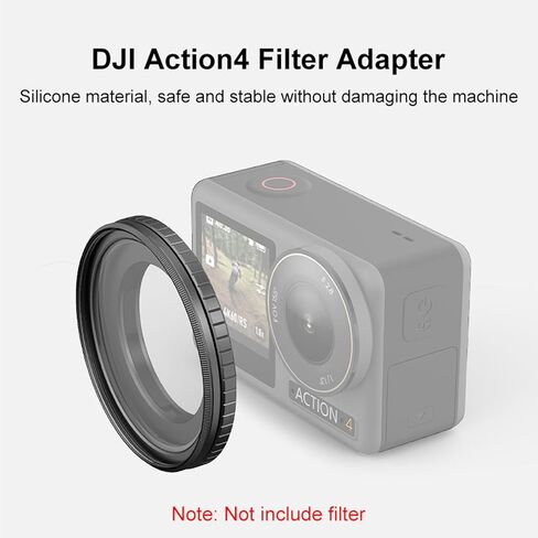 49mm Lens Filter Adapter Ring for DJI Action 4 Action Camera, Snap On Lens Adapter Ring Camera Filter Accessories in Saudi Arabia