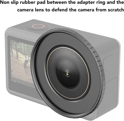 49mm Lens Filter Adapter Ring for DJI Action 4 Action Camera, Snap On Lens Adapter Ring Camera Filter Accessories in Saudi Arabia