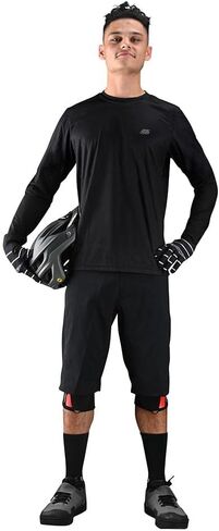 Troy Lee Designs Long Sleeve Flowline Youth Mountain Bike Jersey, Confined Black, Medium in Saudi Arabia