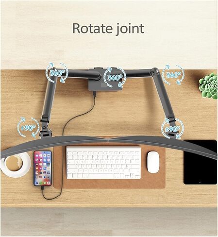 G32 Aluminum Alloy Gas Spring Arm Full Motion 22"-32" Dual LCD LED Monitor Mount Monitor Holder Support Load 3-15 Kgs Each in Saudi Arabia