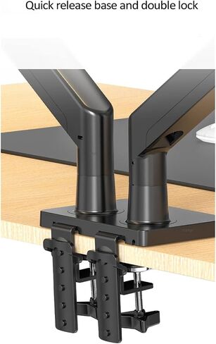 G32 Aluminum Alloy Gas Spring Arm Full Motion 22"-32" Dual LCD LED Monitor Mount Monitor Holder Support Load 3-15 Kgs Each in Saudi Arabia