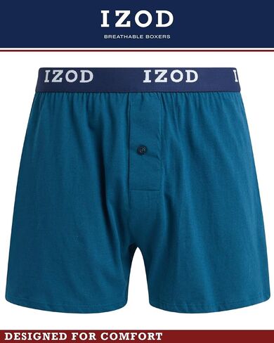IZOD Men's Underwear - Classic Knit Boxers (8 Pack), Size XX-Large, BlueStripeHeather GreyPrint in Saudi Arabia