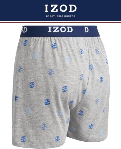 IZOD Men's Underwear - Classic Knit Boxers (8 Pack), Size XX-Large, BlueStripeHeather GreyPrint in Saudi Arabia