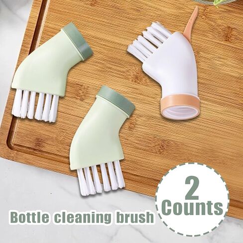 6 Pcs Creative Water Bottle Brush Attachment, Multi-Purpose Bottle Cleaning Brush, Water Bottle Converter Head, Random Color in Saudi Arabia