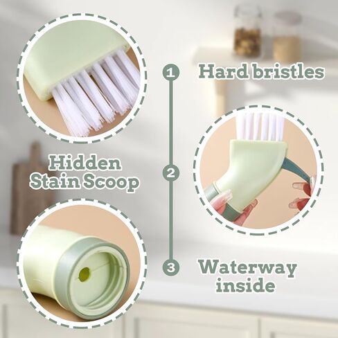6 Pcs Creative Water Bottle Brush Attachment, Multi-Purpose Bottle Cleaning Brush, Water Bottle Converter Head, Random Color in Saudi Arabia