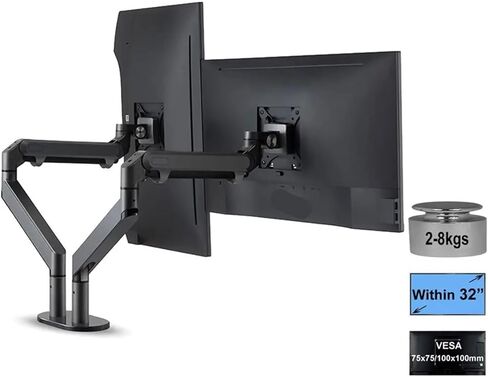 OZ-2 Dual Arm Monitor Mount Mount STAND COMPLE MOTION MOTION ALUMINIM 17-32 Inch Monitar in Saudi Arabia