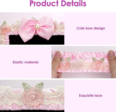 2 Pcs 23''-26'' Cute Computer Monitor Cover with Bow Tie, Lovely Computer Accessories with Lace Design, Monitor Dust Cover Protector (Pink) in Saudi Arabia