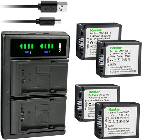 Kastar 2-Pack DMW-BLB13 Battery and LTD2 USB Charger Replacement for Panasonic Lumix DMC-GF1 DMC-GF1C DMC-GF1CGK DMC-GF1K DMC-GF1EG DMC-GF1GH Camera, DMW-BLB13, DMW-BLB13E, DMW-BLB13GK, DMW-BLB13PP in Saudi Arabia