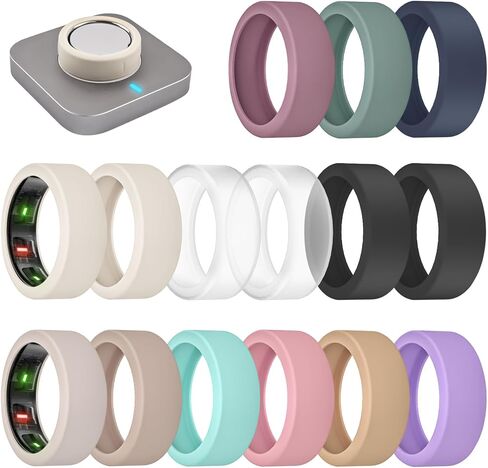 15 Pack Ultra-Thin Ring Covers Compatible with Oura Ring Gen 4/3 Cover, Anti-Scratch Silicone Protector Accessories for Women Men in Kuwait
